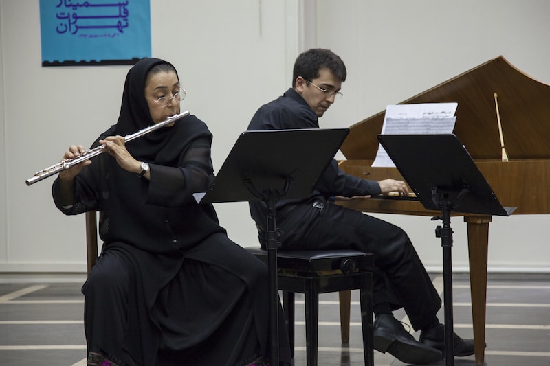 آذین موحد azin movahed iran flute society نگارخانه دانشگاه تهران پردیس هنر های زیبا